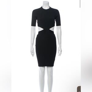Alexander Wang Elegant Black Cut-Out Long Sleeve Dress
